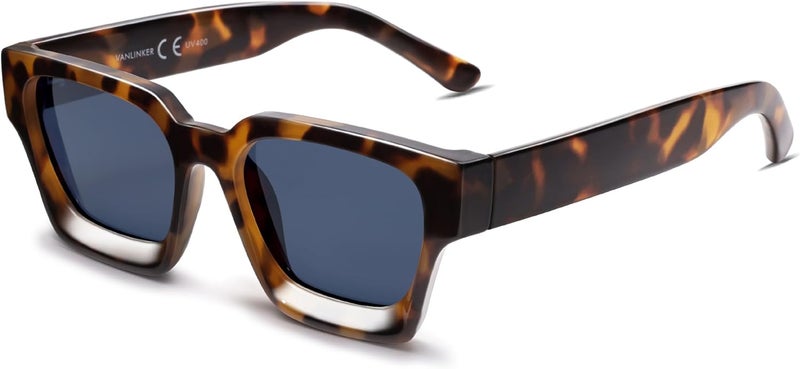 VANLINKER Thick Square Sunglasses for Men Women Retro Chunky Rectangle Shades UV400 Protection VL9731 - Image 1